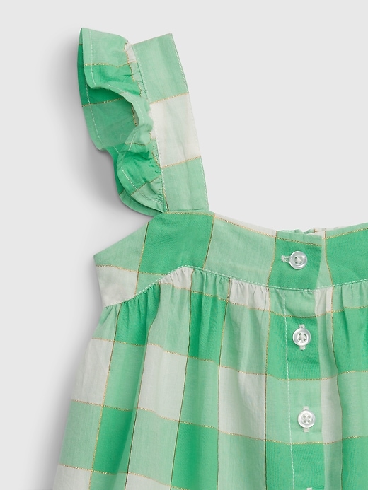 Image number 3 showing, Toddler Shiny Gingham Button-Front Top