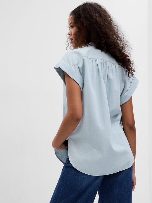 Image number 2 showing, Denim Dolman Shirt with Washwell
