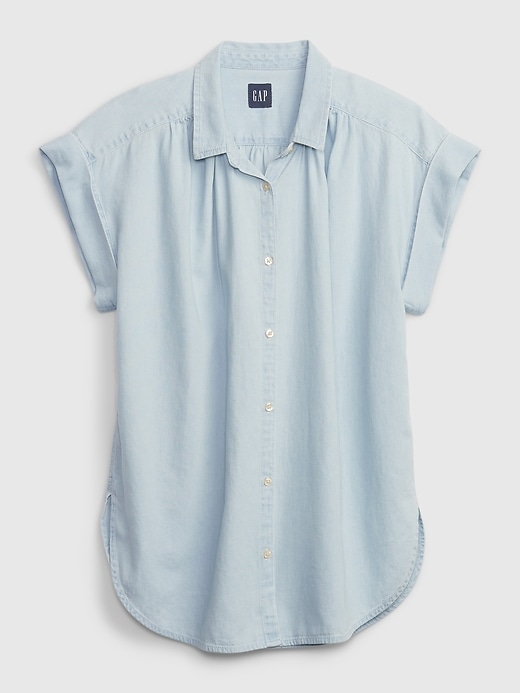 Image number 6 showing, Denim Dolman Shirt with Washwell
