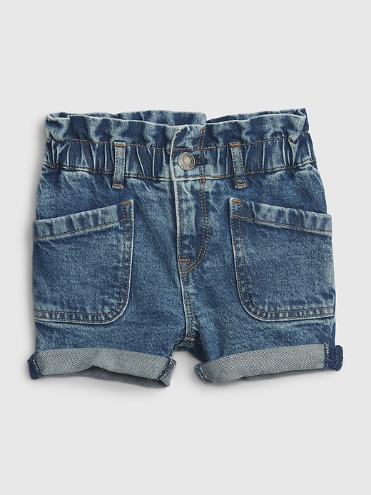 Image number 1 showing, Toddler Just Like Mom Denim Shorts with Washwell