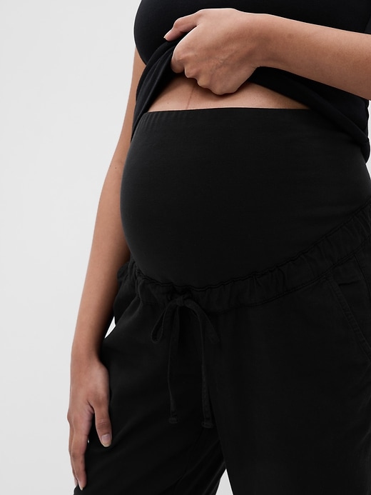 Image number 3 showing, Maternity Full Panel Twill Pants