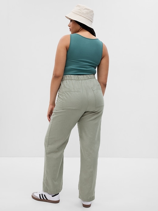 Image number 5 showing, Linen-Cotton Pull-On Pants