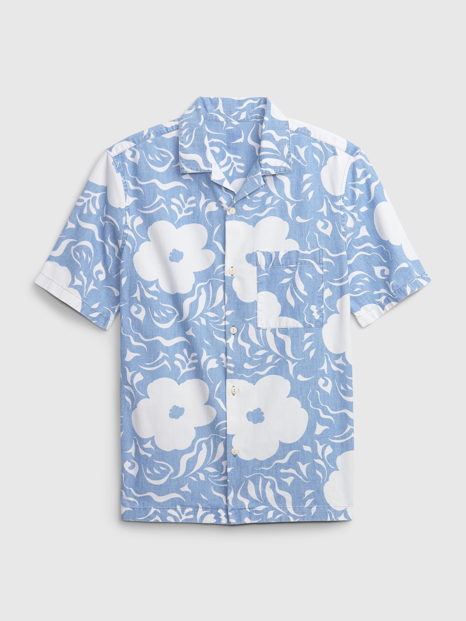 Printed Chambray Vacay Shirt | Gap