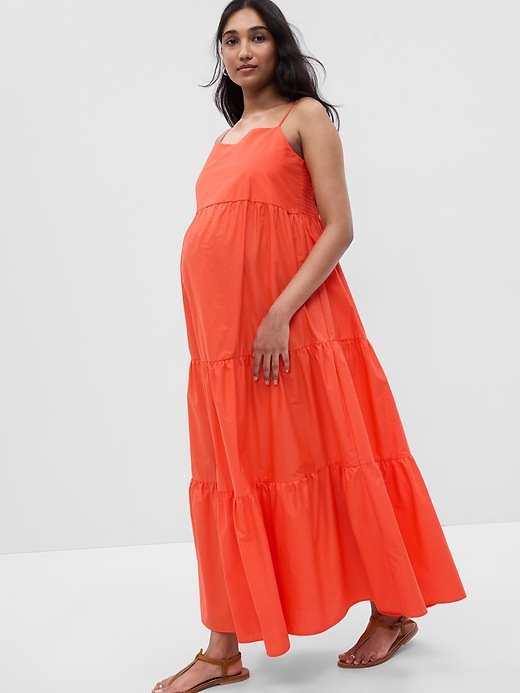 Image number 1 showing, Maternity Tiered Maxi Dress