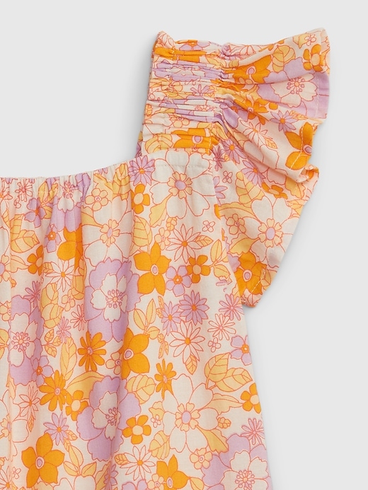 Image number 3 showing, Toddler Crinkle Gauze Floral Dress