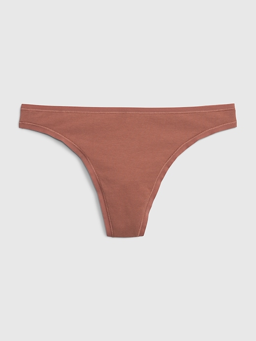 Image number 1 showing, Organic Stretch Cotton Thong