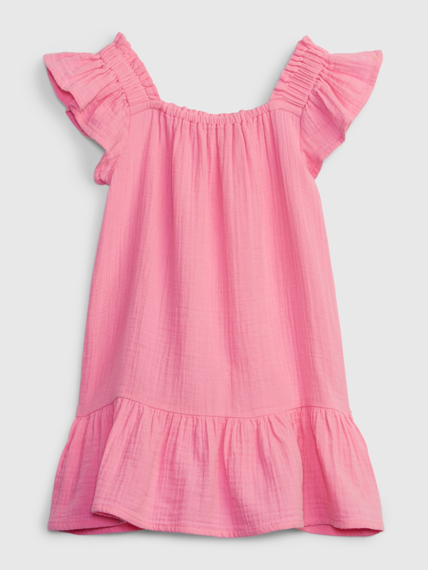 Toddler Crinkle Gauze Tiered Dress | Gap