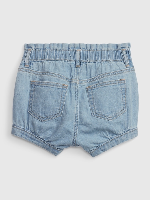 Baby 100% Organic Cotton Bubble Denim Shorts with Washwell | Gap