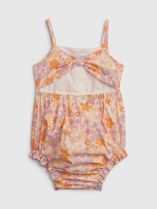 Image number 2 showing, Baby Floral Cutout Shorty One-Piece