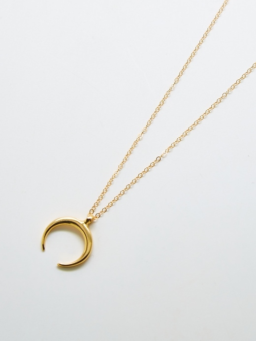 Image number 1 showing, Gold Crescent Moon Necklace
