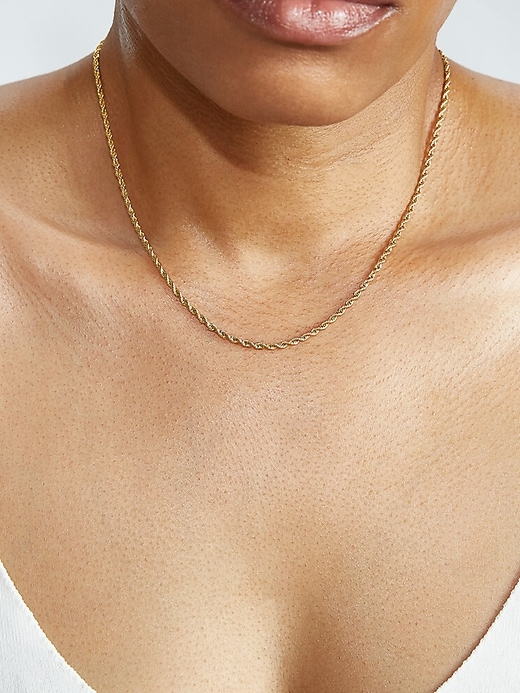 Image number 2 showing, Dainty Rope Chain Necklace