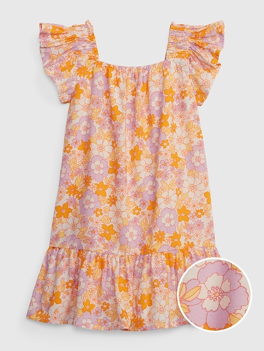 Image number 1 showing, Toddler Crinkle Gauze Floral Dress