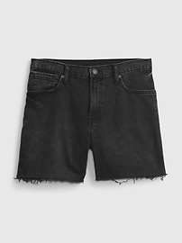 View large product image 4 of 4. 5" High Rise Cotton '90s Loose Denim Shorts