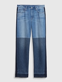 View large product image 4 of 4. Low Rise Patchwork Baggy Jeans