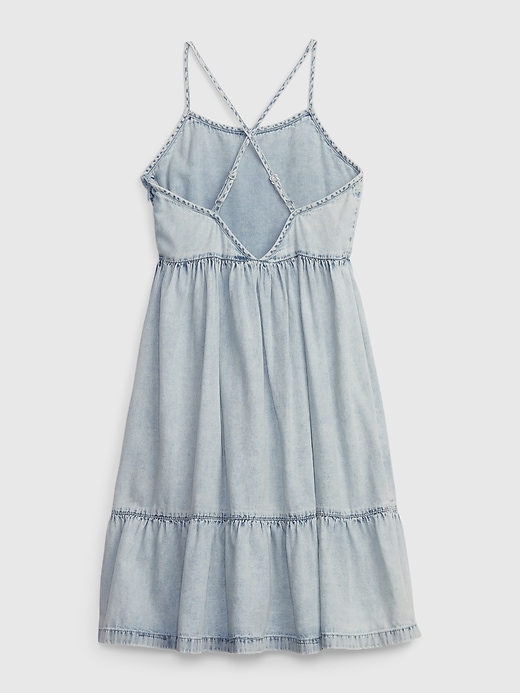 Image number 2 showing, Kids Denim Tiered Dress with Washwell