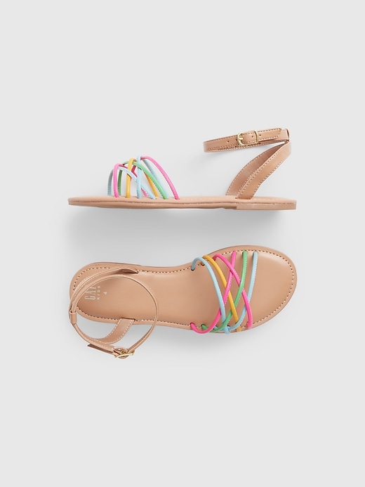 Rainbow strap sandals on sale