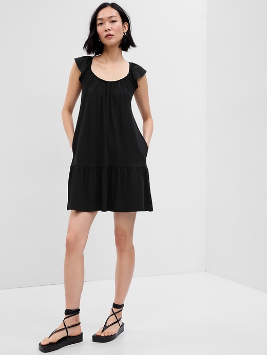 Image number 1 showing, Ruffle Hem Mini Dress