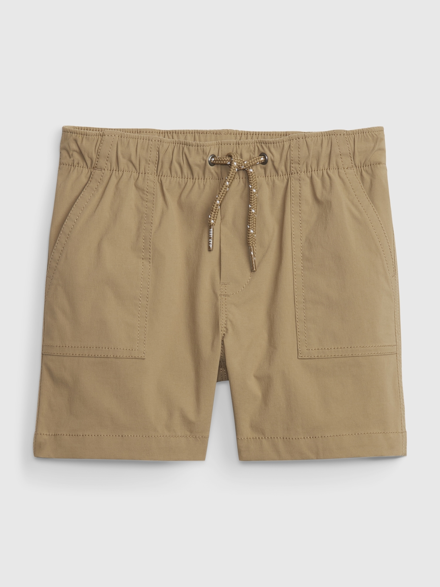 Gap Toddler Recycled Hybrid Pull-On Shorts beige. 1