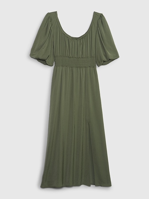 Image number 6 showing, Puff Sleeve Smocked Midi Dress