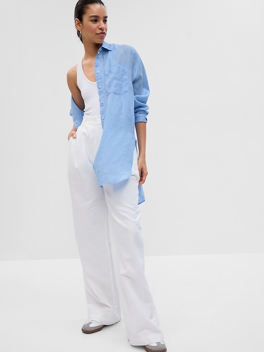 Image number 1 showing, Linen Weekend Tunic Shirt