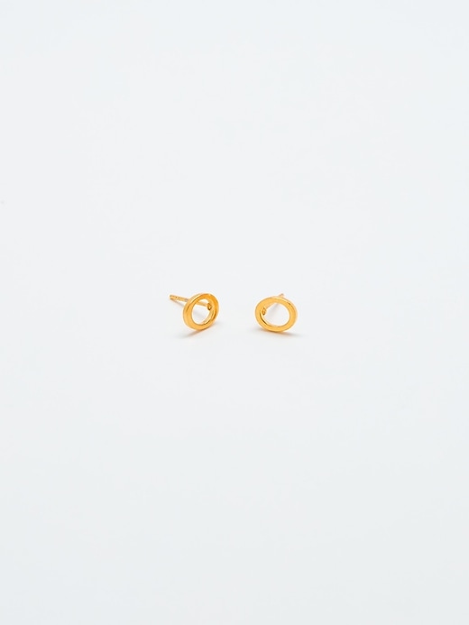 Image number 1 showing, Gold Initial Earrings