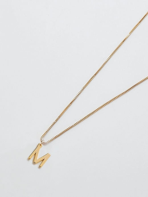 Image number 1 showing, Gold Dainty Initial Necklace