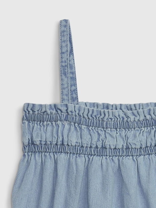 Image number 3 showing, Baby Denim Bubble Shorty One-Piece with Washwell