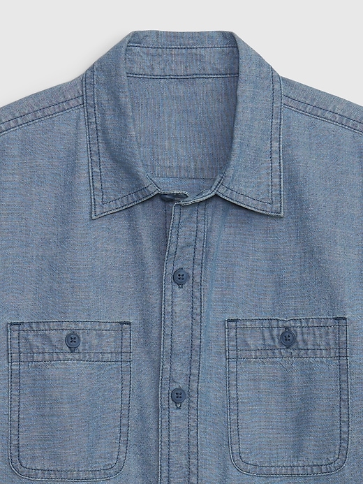 Image number 3 showing, Kids Chambray Shirt with Washwell
