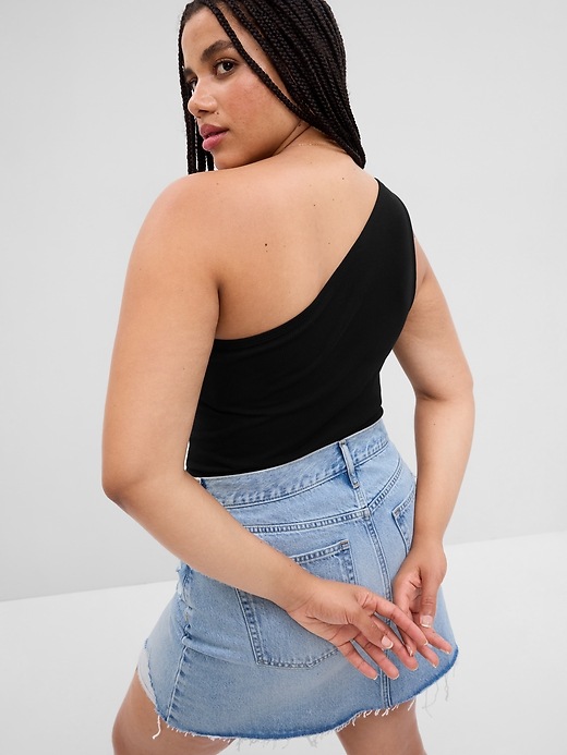 Image number 5 showing, Rib One-Shoulder Tank Top