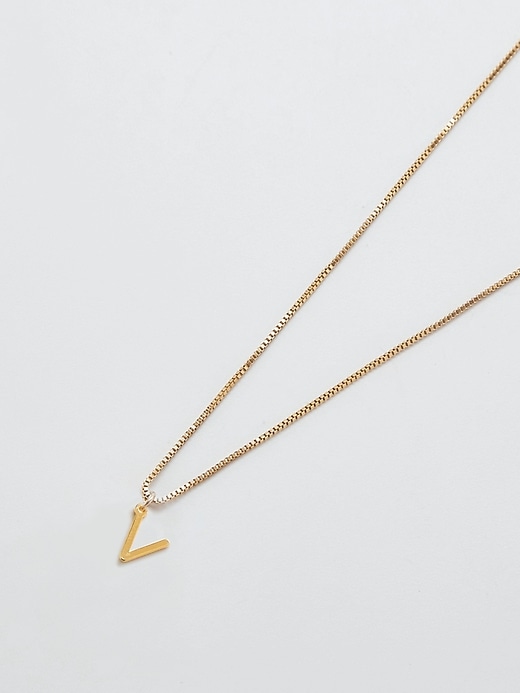 Image number 7 showing, Gold Dainty Initial Necklace