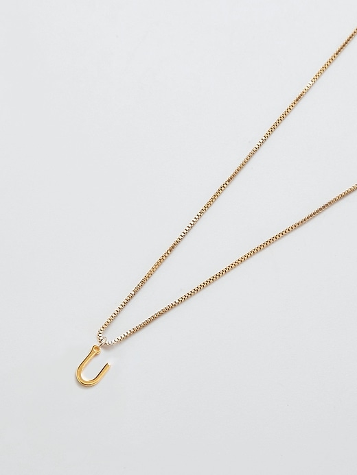 Image number 1 showing, Gold Dainty Initial Necklace