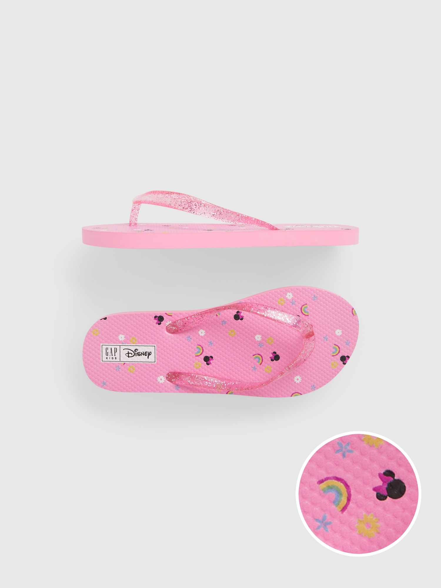 Gap Kids &#124 Disney Minnie Mouse Flip Flops pink. 1