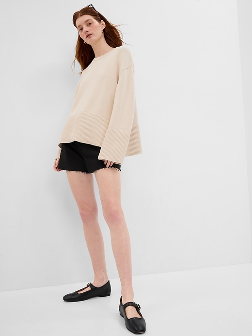 Image number 1 showing, 24/7 Split-Hem Crewneck Sweater