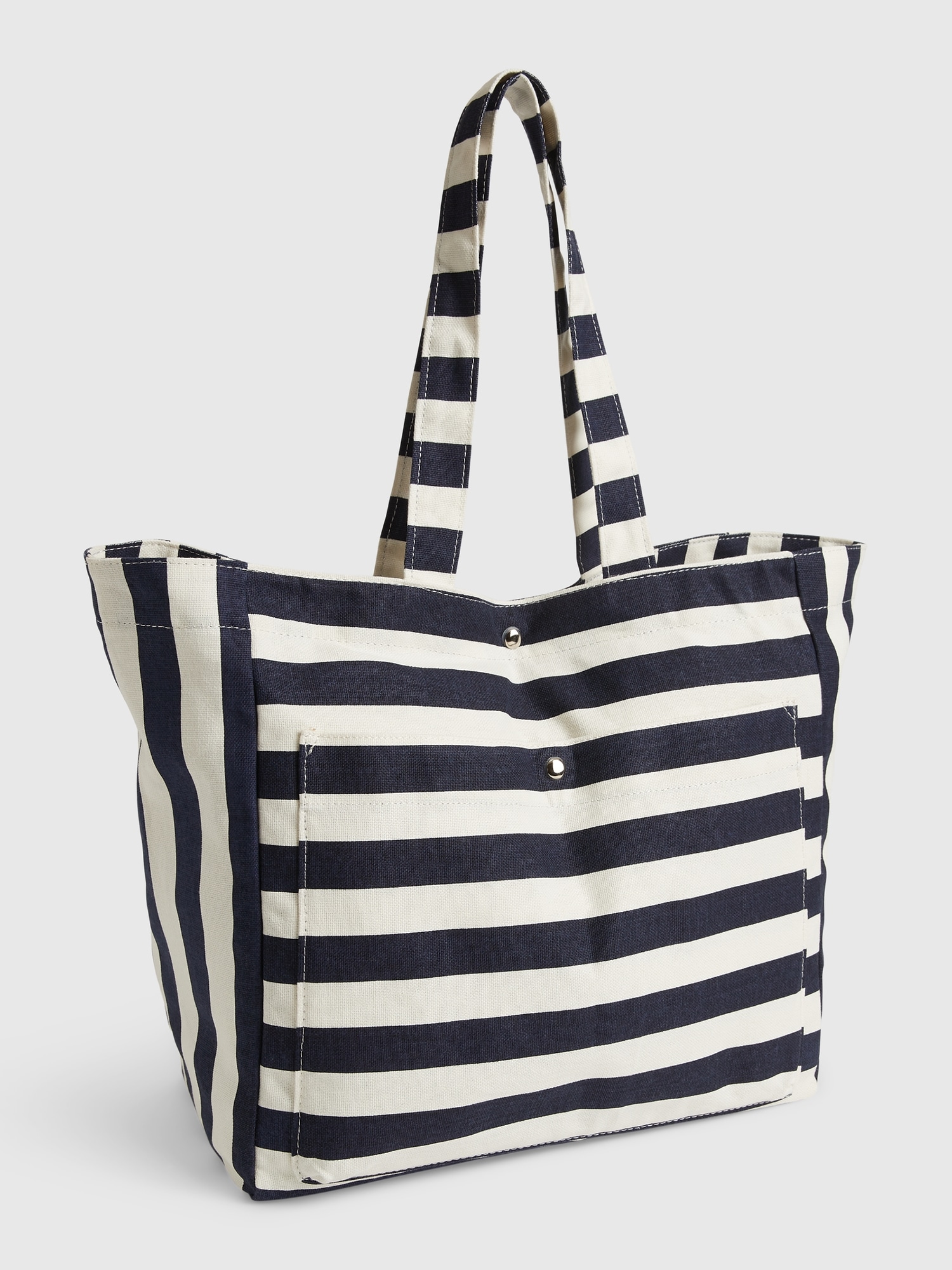 Linen-Cotton Stripe Tote Bag | Gap
