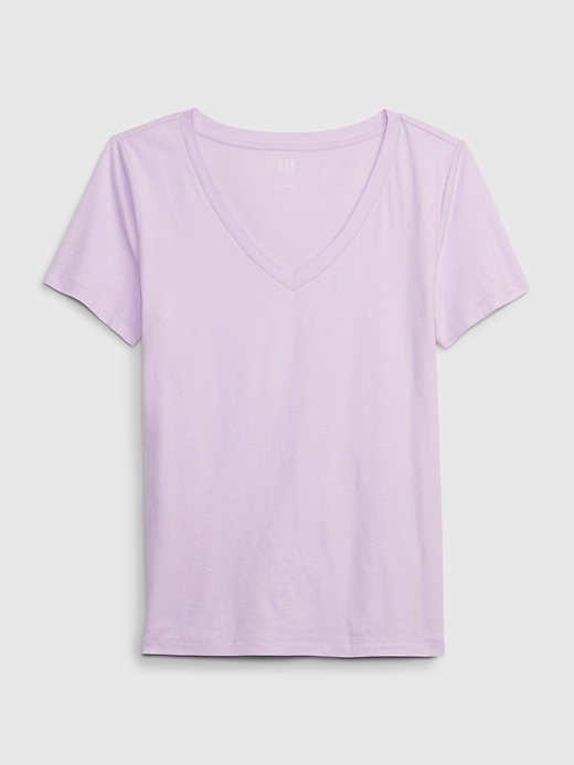 Image number 4 showing, Shine Cotton Vintage V-Neck T-Shirt