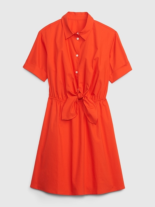 Image number 4 showing, Tie-Front Mini Shirtdress