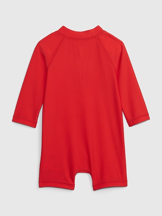 Image number 2 showing, Baby Recycled Swim Rash Guard One-Piece