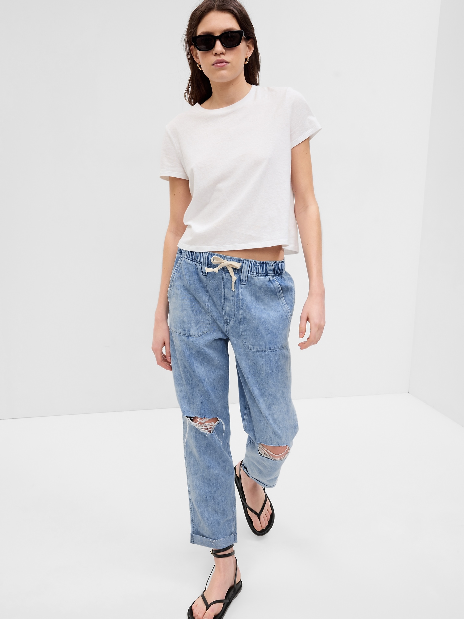 Gap Mid Rise Easy Pull-On Jeans
