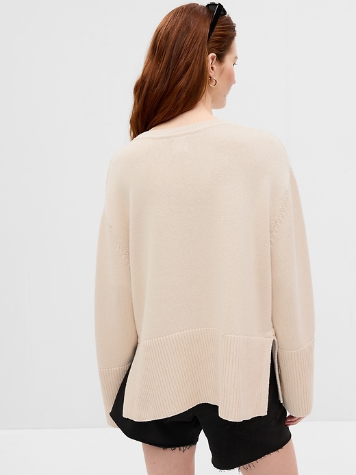 Image number 2 showing, 24/7 Split-Hem Crewneck Sweater