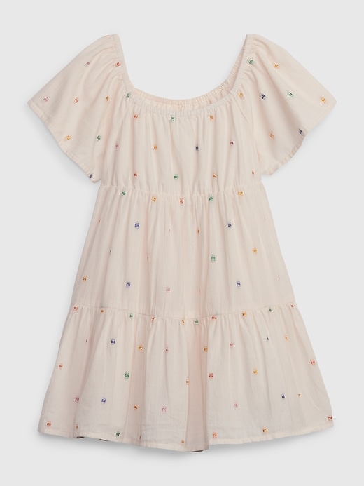 Image number 2 showing, Toddler Shiny Embroidered Tiered Dress