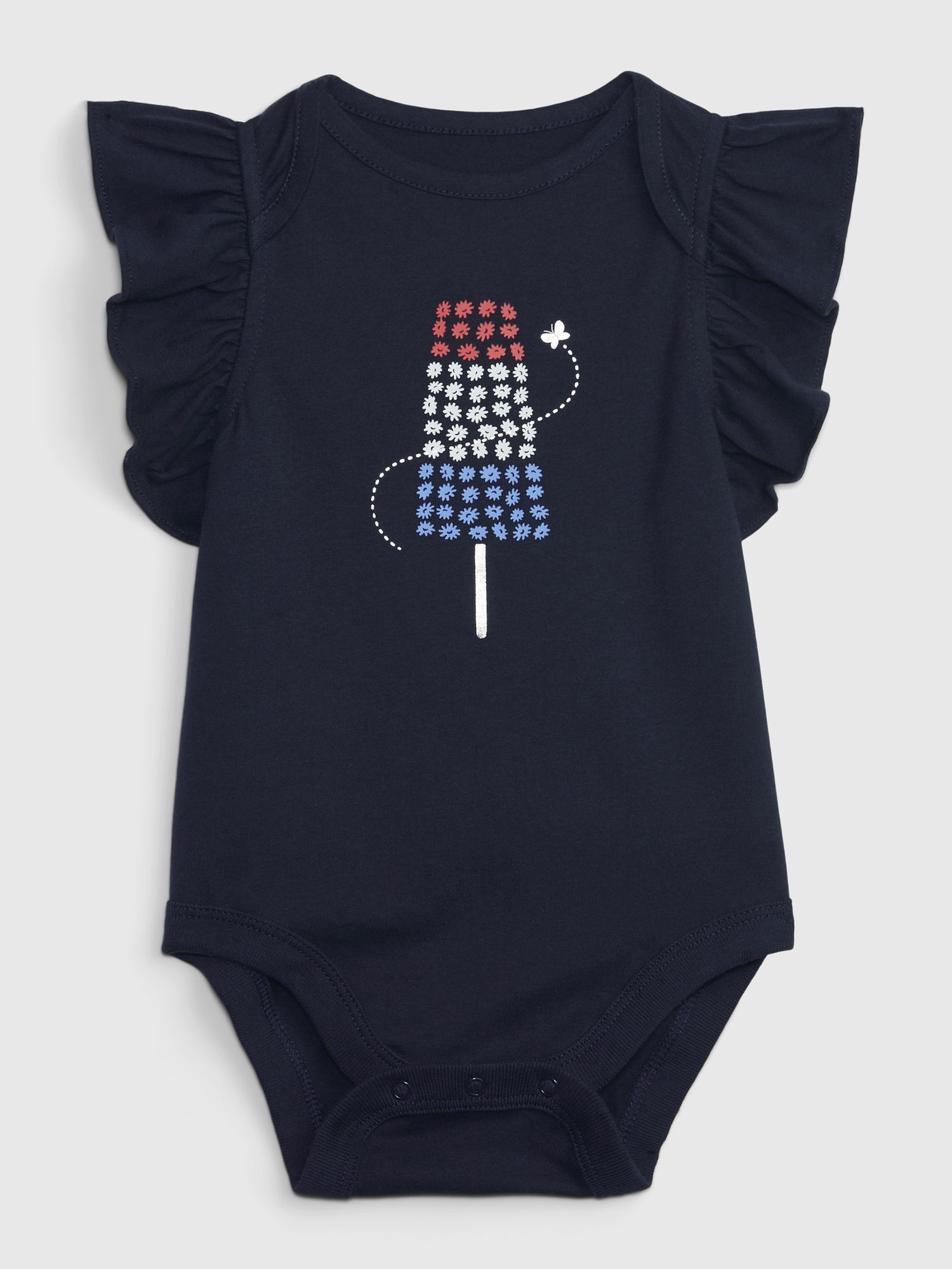 Gap Baby 100% Organic Cotton Mix and Match Graphic Bodysuit blue. 1