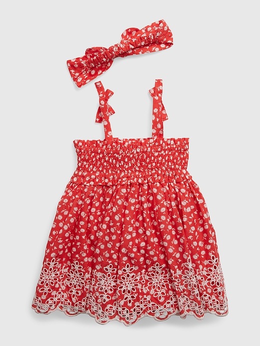 Image number 2 showing, Baby Eyelet Smocked Dress Set