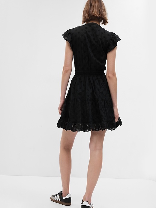 Image number 2 showing, Flutter Sleeve Lace Mini Dress