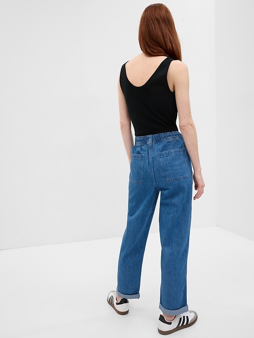 Image number 2 showing, Mid Rise Easy Pull-On Jeans