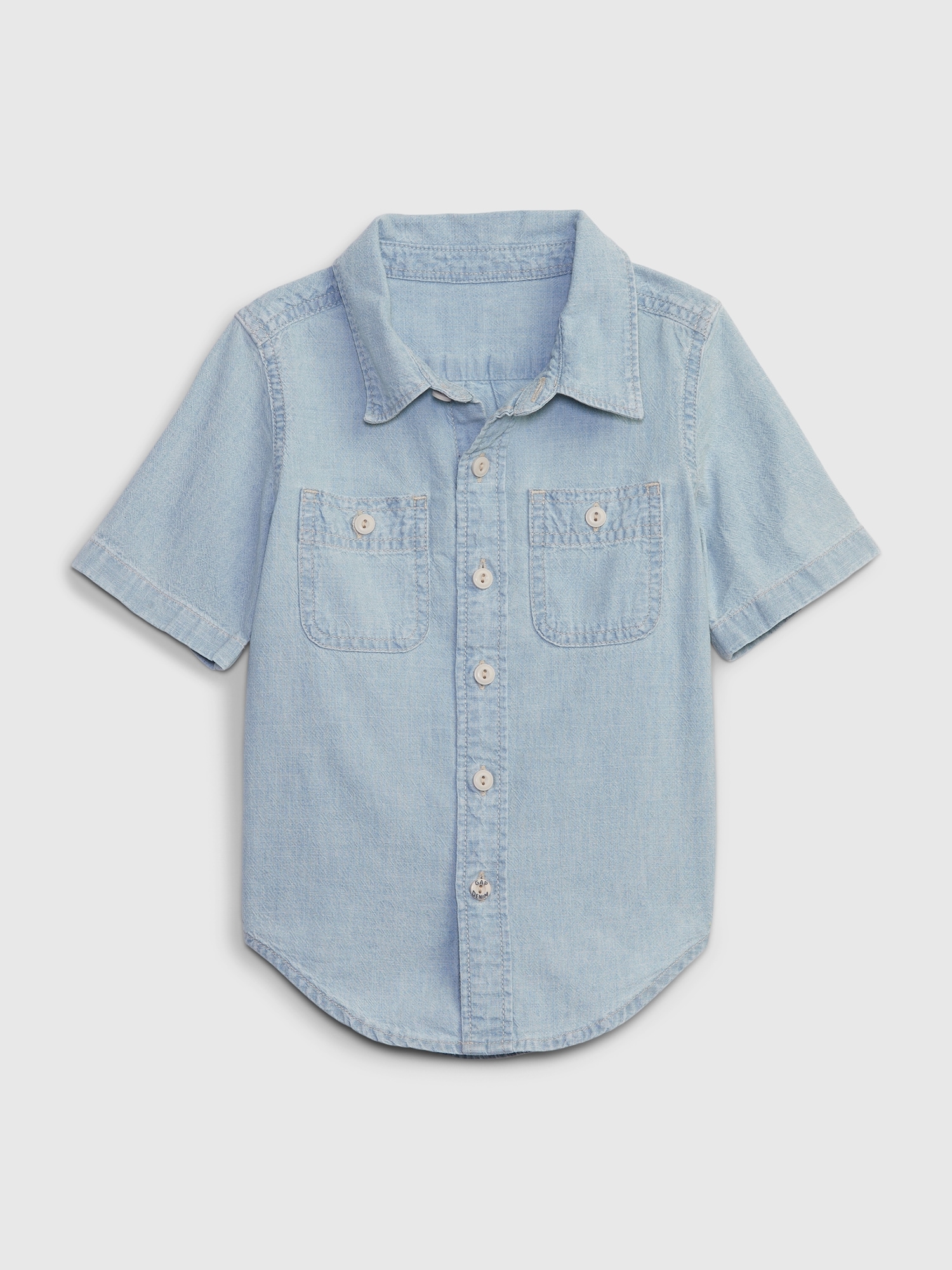 Gap Babies' Toddler Chambray Denim Shirt With Washwell In Blue Chambray ...