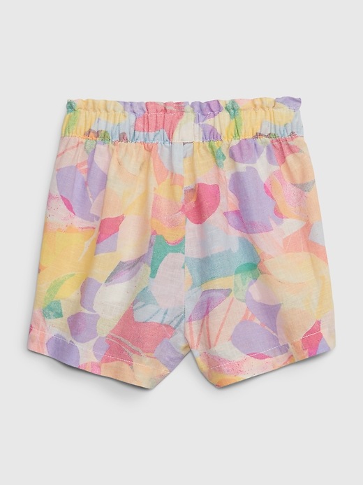 Image number 2 showing, Toddler Linen-Cotton Floral Pull-On Shorts