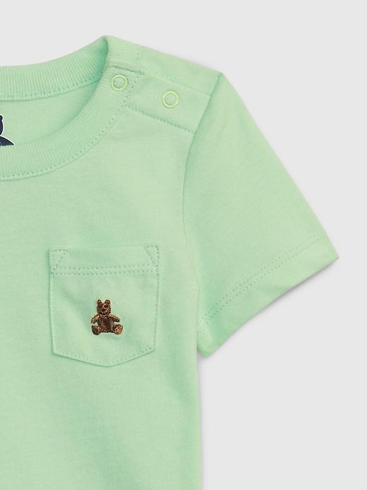 Image number 3 showing, Baby 100% Organic Cotton Mix and Match Pocket Bodysuit