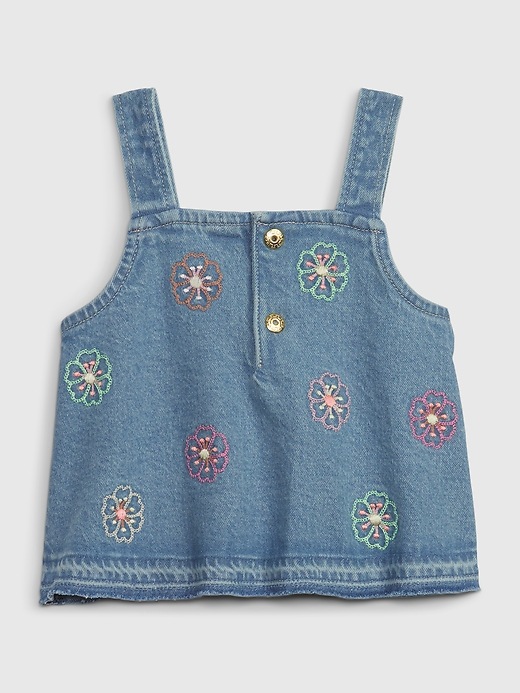 Image number 2 showing, Toddler Embroidered Denim Tank Top with Washwell