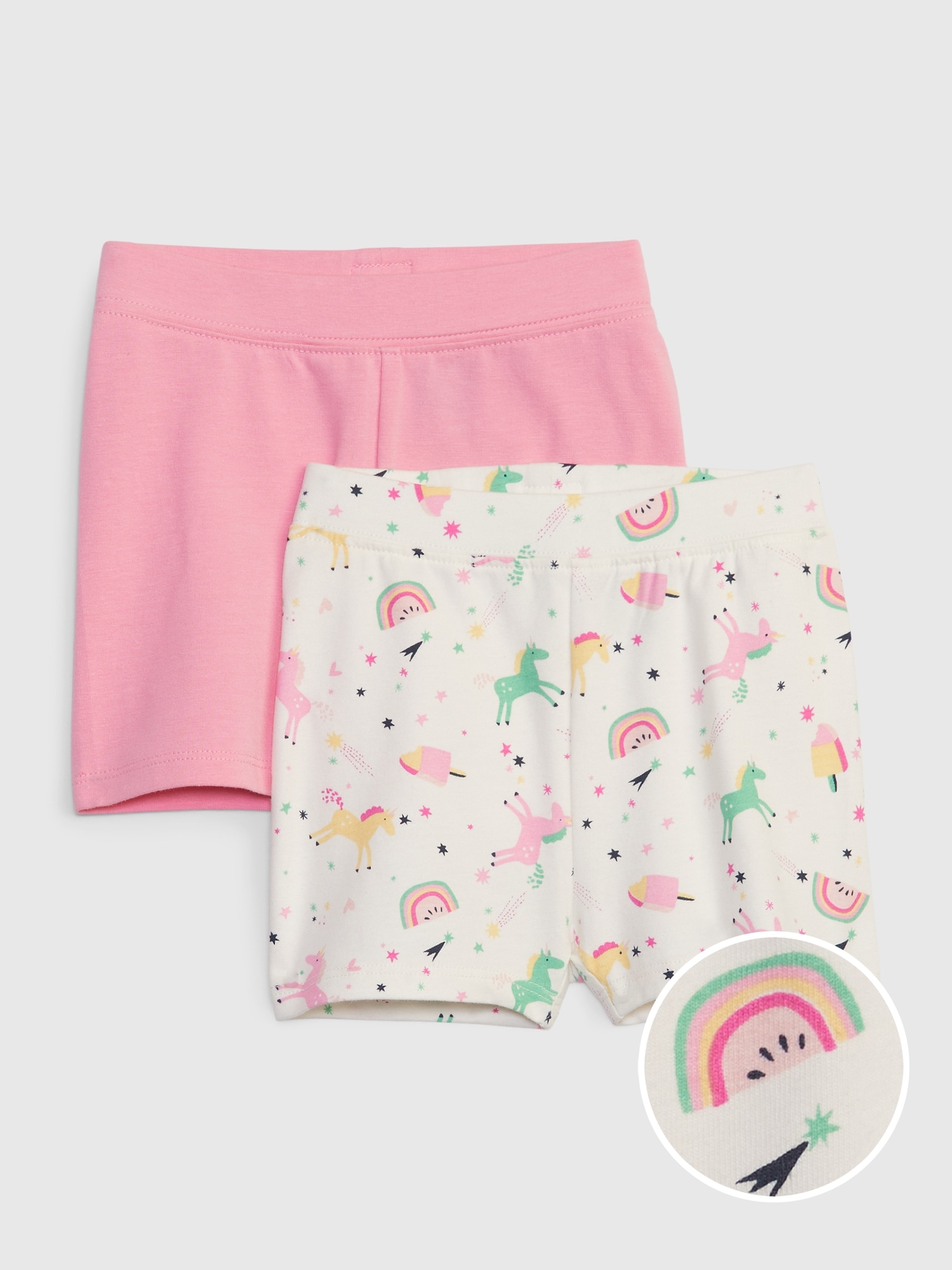 Gap Toddler Organic Cotton Mix and Match Cartwheel Shorts (2-Pack) multi. 1