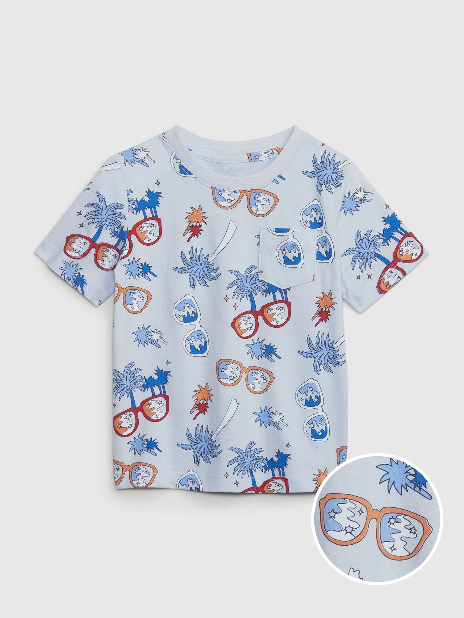 Gap Toddler 100% Organic Cotton Mix and Match Graphic T-Shirt blue. 1